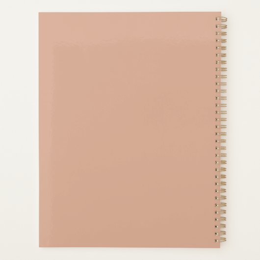 Dusty Rose 8.5 x 11 Weekly Planner Planer (Rückseite)