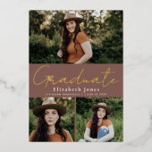 Dusty Rose Abschluss Foto Ankündigung (Vorderseite)