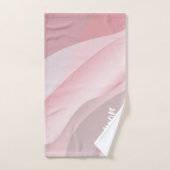 Dusty Rose abstrakter Name Badhandtuch Set (Handtuch)