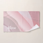 Dusty Rose abstrakter Name Badhandtuch Set (Handtuch)