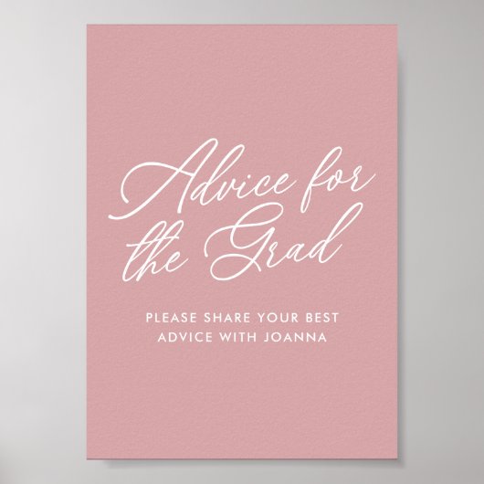 Dusty Rose Advisor für das Grad-Zeichen Poster (Vorne)