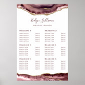 Dusty Rose Agate Price List Poster (Vorne)