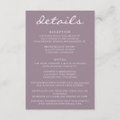 Dusty Rose Aspen Tree Wedding Begleitkarte (Vorderseite)