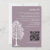 Dusty Rose Aspen Tree Wedding Einladung (Rückseite)