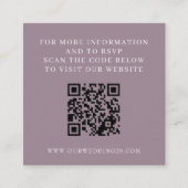 Dusty Rose Aspen Tree Wedding QR Begleitkarte (Vorderseite)