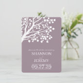 Dusty Rose Aspen Tree Wedding Save The Date (Stehend Vorderseite)