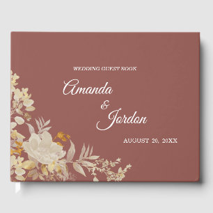 Dusty Rose Autumn Boho Wedding Gästebuch
