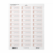 Dusty Rose Baby Blocks Return Address Label (Vorne)