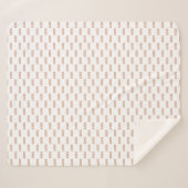 Dusty Rose Baby Girl Name Simple Pattern Sherpadecke (Vorderseite (Horizontal))