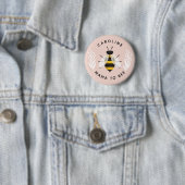 Dusty Rose Baby to Bee Dusche Name Button (Beispiel)