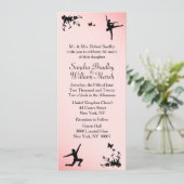 Dusty Rose Ballet Dance Hochzeit Einladung (Stehend Vorderseite)