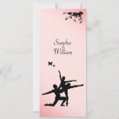 Dusty Rose Ballet Dance Hochzeit Einladung (Rückseite)