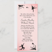Dusty Rose Ballet Dance Hochzeit Einladung (Vorderseite)