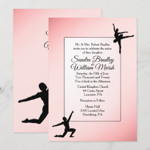 Dusty Rose Ballet Dance Hochzeit Einladung