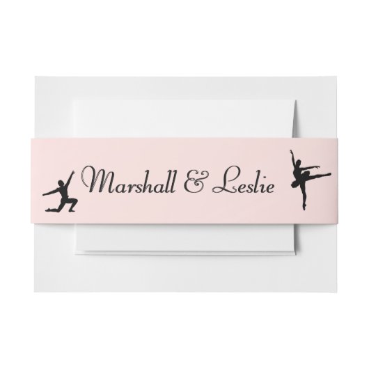 Dusty Rose Ballet Einladungsbanderole (Vorderseite Beispiel)