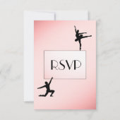 Dusty Rose Ballett Tanz UAWG mit Menüauswahl RSVP Karte (Rückseite)