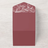 Dusty Rose Blühe Hochzeit in einer Einladung (Außenbereich)