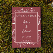 Dusty Rose Blühte Ankündigung Datum freihalten