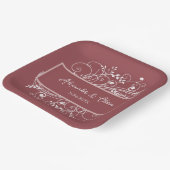 Dusty Rose Blühte Polterabend Paper Teller (Gewinkelt)