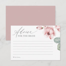 Dusty Rose Blume Beratung für die Bride Bridal Car Begleitkarte