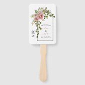 Dusty Rose Blume Bogen, Initialen Hochzeitsprogram Fächer (Vorderseite)
