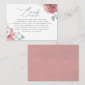 Dusty Rose Blume Elegante Bücher für Babykarte Visitenkarte (Vorne/Hinten)