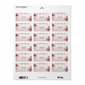 Dusty Rose Blumenbezugsanschrift Adressaufkleber (Vorne)