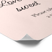 Dusty Rose Blumenkohl Liebe ist süßes Brautparty Poster (Ecke)