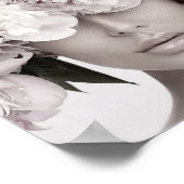 Dusty Rose Blumenmotiv Portrait Poster (Ecke)