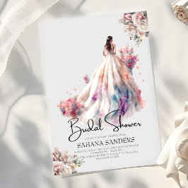 Dusty Rose Blumenschmuck Brautparty Einladung