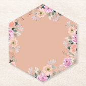 Dusty Rose Blumenstrauß (ohne Text) Untersetzer (Vorderseite)