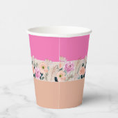 Dusty Rose Blumenstrauß Pappbecher (Rechts)