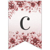 Dusty Rose Blumenzellenflagge Wimpelkette (Erste Fahne)