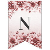 Dusty Rose Blumenzellenflagge Wimpelkette (Dritte Fahne)