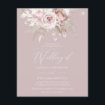Dusty Rose Blush Blumenbudget Einladung Hochzeit<br><div class="desc">Dusty Rose Blush Blumenbudget Einladung Hochzeit</div>