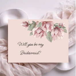 Dusty Rose Blush Floral sein Brautjungfrau Vorschl Einladung