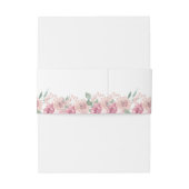 Dusty Rose Blush Floral Wedding Einladungsbanderole (Rückseitenbeispiel)