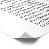 Dusty Rose Blush Floral Wedding Seating Chart Poster (Ecke)