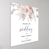 Dusty Rose Blush Herzlich willkommen bei der Hochz Foliendrucke (Ablage )