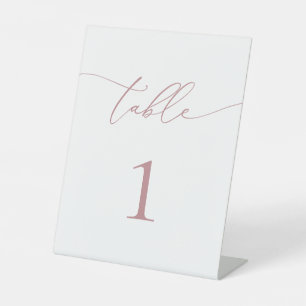 Dusty Rose Blush Minimalistische Hochzeitsstimmung Sockelschild