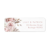 Dusty Rose & Blush Moderne Hochzeitsszene Rücksend (Vorne)