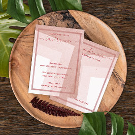 Dusty Rose Blush Pink Art Juwelier Display Card Visitenkarte