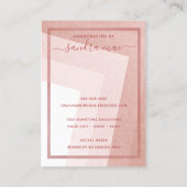 Dusty Rose Blush Pink Art Juwelier Display Card Visitenkarte (Rückseite)
