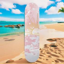 Dusty Rose Blush Pink Champagner Sonnenuntergang S Skateboard