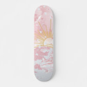 Dusty Rose Blush Pink Champagner Sonnenuntergang S Skateboard (Vorne)