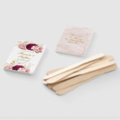 Dusty Rose Blush Pink Gold Peony Wedding Vielen Da Fächer (Non-assembled)