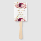 Dusty Rose Blush Pink Gold Peony Wedding Vielen Da Fächer (Vorderseite)