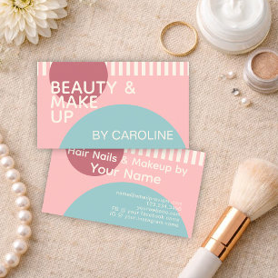 Dusty Rose Blush Pink Minze Aquamarin Green Art Mu Visitenkarte