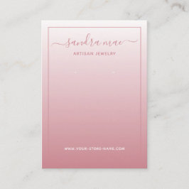 Dusty Rose Blush Pink Ombre Juwelier Display Card Visitenkarte