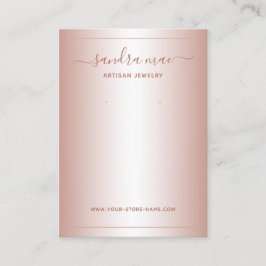 Dusty Rose Blush Pink Ombre Juwelier Display Card Visitenkarte